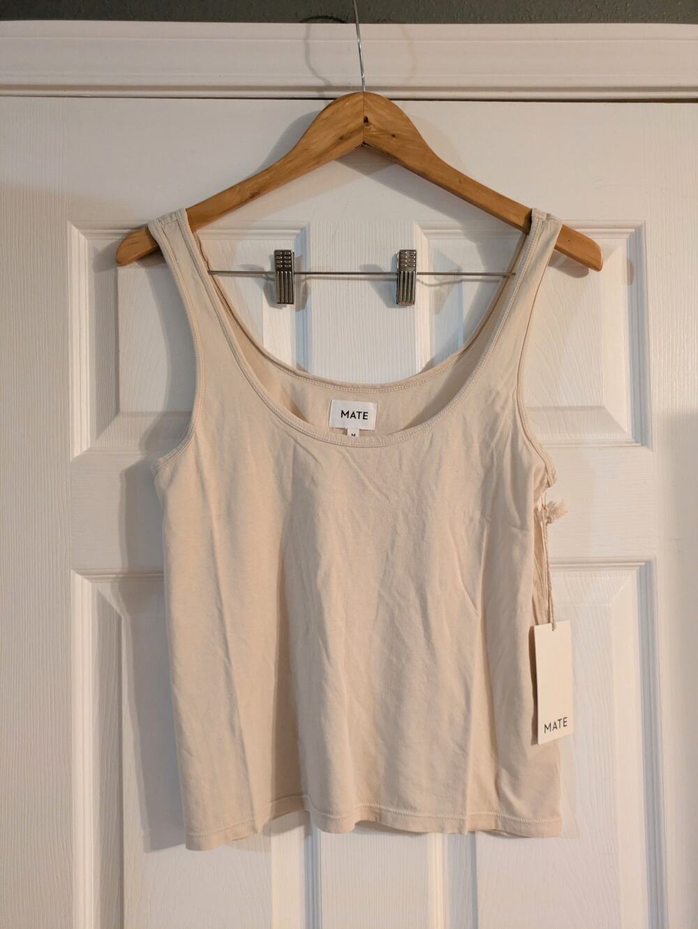 MATE The the Label Organic Cotton Layering Tank Bone M NWT
